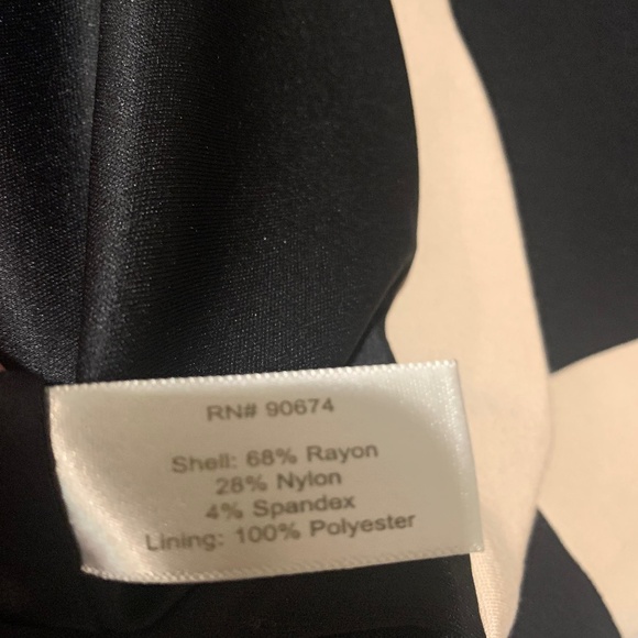 Boston Proper Black/Tan Sleeveless Lined Dress sz 8 - Picture 6 of 7